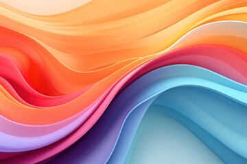 Obraz premium A colorful wave with a red stripe on the left and a yellow stripe on the right