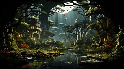 night in the forest