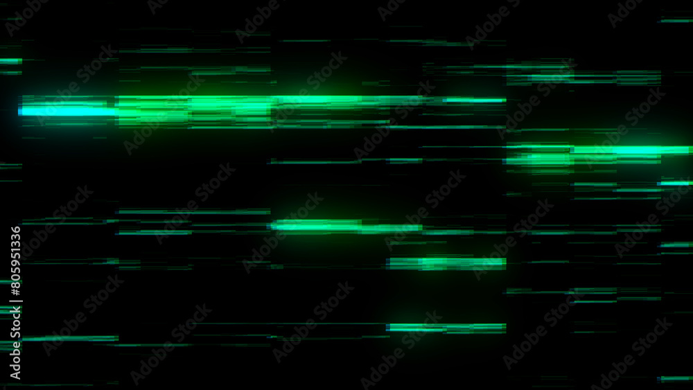 Fototapete Abstract glitch background. Digital damage backdrop with noise effect. Error texture. Computer virus. Corrupted code. 3d rendering.