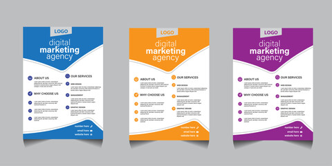 corporate creative modern flyer design template 