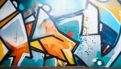 abstract graffiti wall background, illustrating the raw energy of street art. 