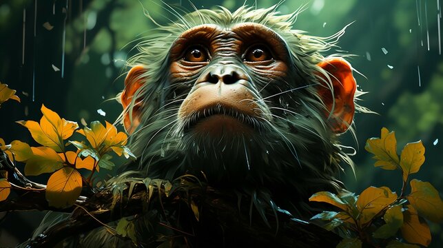 Mischievous Monkey: Kid's Scary Gaze