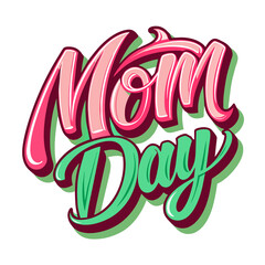 Obraz premium mom day text on white background