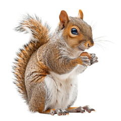 Cute squirrel eating a nut.