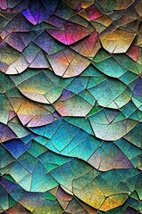 A colorful artwork made up of various colorful shapes - Generative AI
