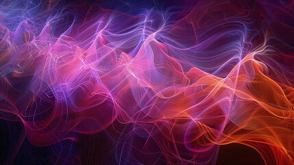 Fototapeta premium Abstract picture of colourful sound waves