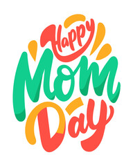 Naklejka premium mom day text on white background