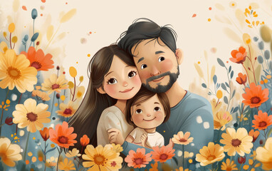 Generative ai illustration of a Fathers Day illustration