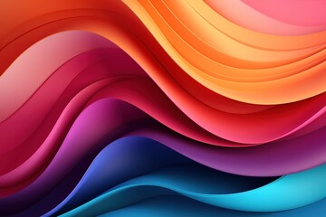 Obraz premium A colorful wave with a red stripe on the left and a yellow stripe on the right