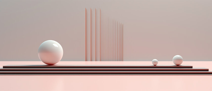 Parallel lines creating a simple minimalist arrangement.