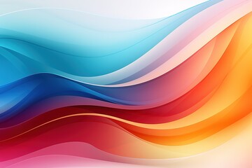 Fototapeta premium A colorful wave with a red stripe on the left and a yellow stripe on the right