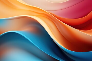 A colorful wave with a red stripe on the left and a yellow stripe on the right