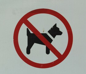 Dogs are prohibited from entering the park
