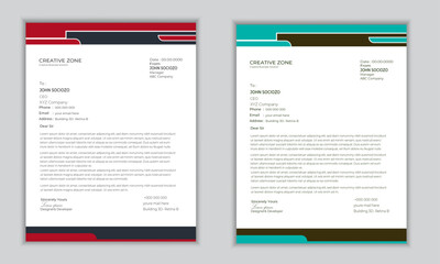 Modern business letterhead template