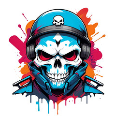 skull and crossbones colorful