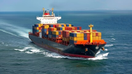 Dynamic Ocean Crossing of a Fully Loaded Container Ship