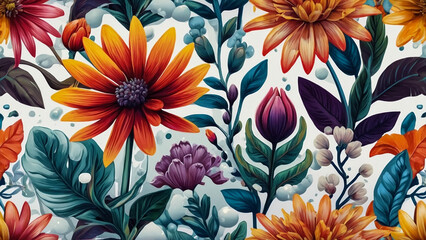 geometrical dupatta design with textured flower background

