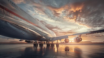 Wings of Wonder: A Colossal Airliner Ascending from the Tarmac