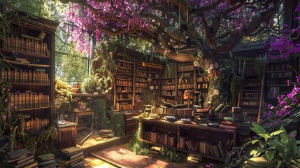 Wordsmith's Sanctuary: The Enchanting World of Book-Reading