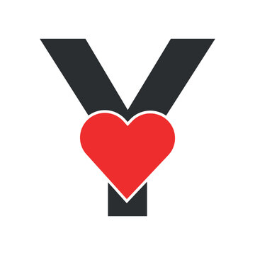 recommend clip art: Initial Love Logo combine with letter Y vector template