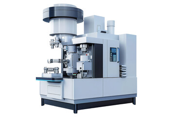 Fototapeta premium A machine with a blue and white design