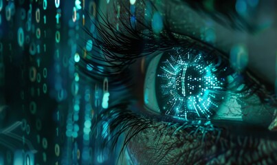 Digital identification by eye pupil generated AI