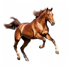 jumping horse isolated on white background