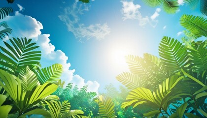 Obraz premium 植物が生い茂るジャングル