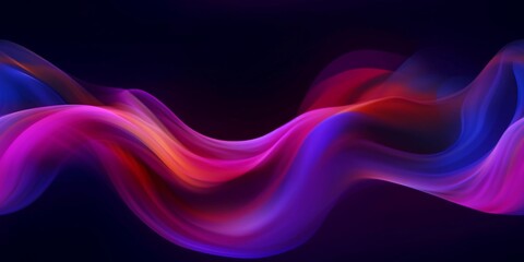 Obraz premium Magenta abstract seamless pattern with purple gradient waves, in dynamic neo traditional style