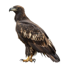side view of eagle transparent isolated on white png