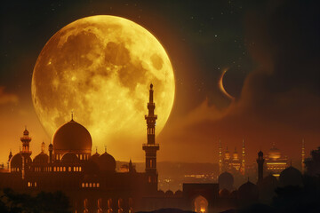 beautiful Holy ramadan kareem moon month of fasting for muslims 