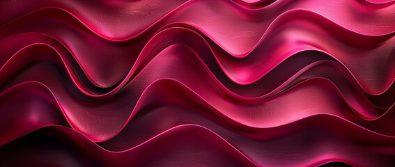 Obraz premium Luxurious, smooth red fabric with elegant curves for a background