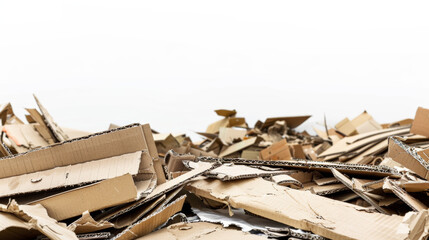 pile of recycled cardboard, texture emphasized