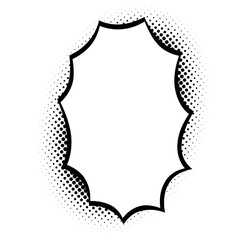 Set of speech bubbles. Halftone shadows, Speech bubbles, comic style, Retro empty comic bubbles and elements set with black halftone shadows