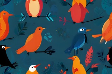 Obraz premium background with birds.generative.ai