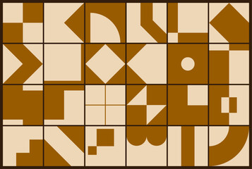 Pattern with geometric blocks