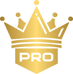 Golden Pro with crown, member, subscription