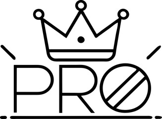 Pro with crown, member, subscription