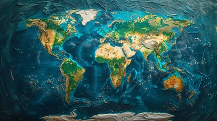 a realistic render of the Earth from space, centered on the African continent. - obrazy, fototapety, plakaty