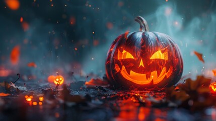 Halloween Night with Enchanted Pumpkin Decor