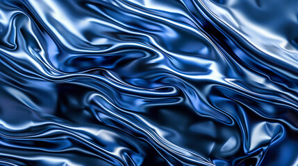 an abstract pattern reminiscent of swirling blue liquid or molten material. It has a highly textured surface with flowing curves and ridges that create a sense of depth and movement