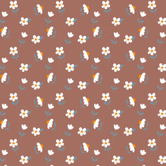  Garden flower, plants ,botanical ,seamless pattern vector design for fashion,fabric,wallpaper and all prints on green mint background color. Cute pattern in small flower. Small colorful flowers.