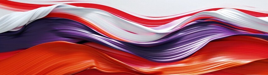 Obraz premium Dynamic abstract background with a mixture of red and purple oil paint strokes, can be utilized for printed materials such as brochures, flyers, and business cards.