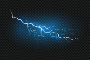 Gaming lighting thunder on dark background. Gaming thunder background in the form of lightning.