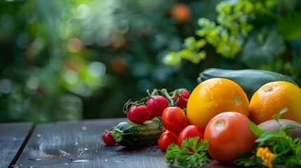 fruits and vegetables on the table