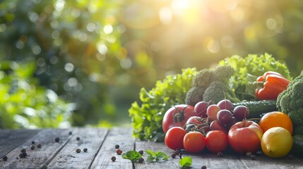 vegetables on the table