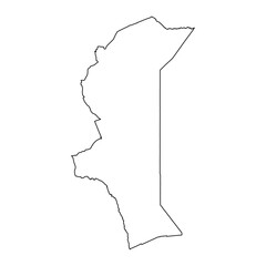 North Eastern Province map, administrative division of Kenya. Vector illustration.