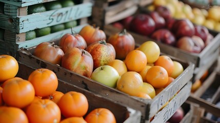 oranges in a market