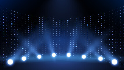 stadium lights with rays. Abstract golden light rays background © King Designz