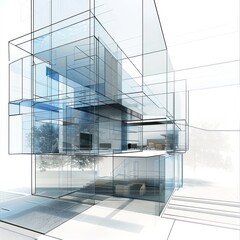 architectural diagram glass and transparency